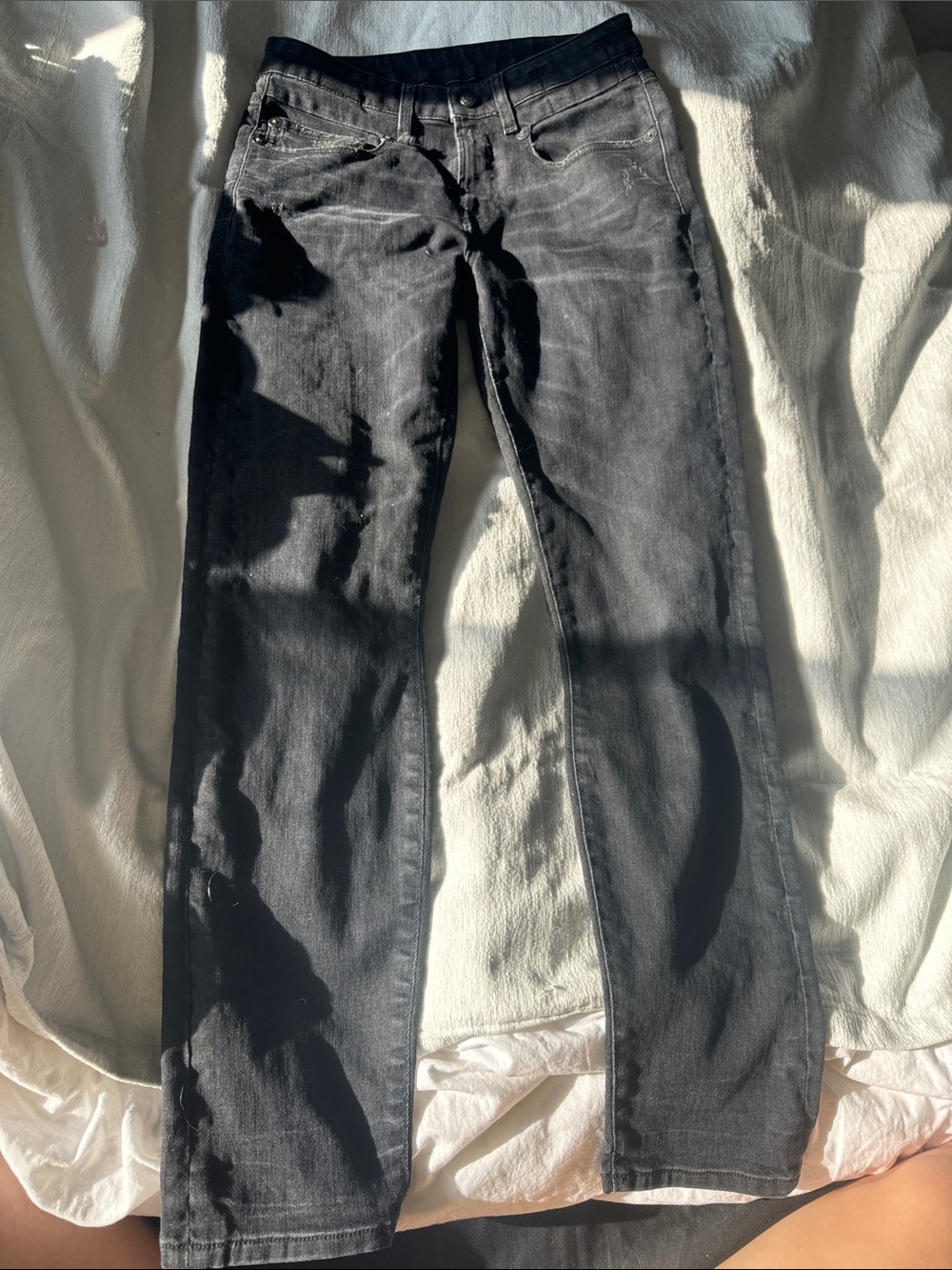 R13 Women's Black Slim Straight Jeans